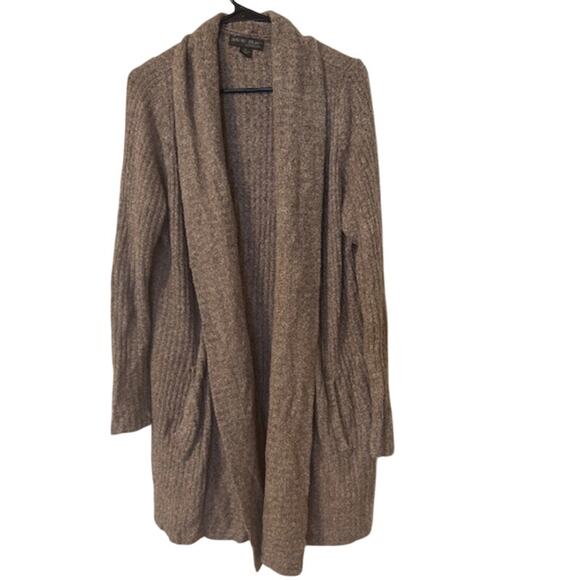 BAREFOOT DREAMS Taupe Driftwood Cozychic Lite Santa Monica Cardigan XL - Picture 2 of 6